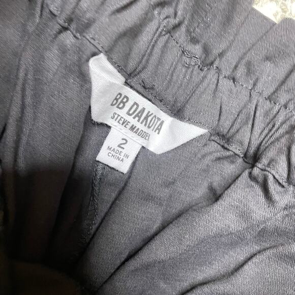 BB Dakota Black Casual Jogger Womens size 2 Spring Neutral Loungewear Jogger - Picture 3 of 5